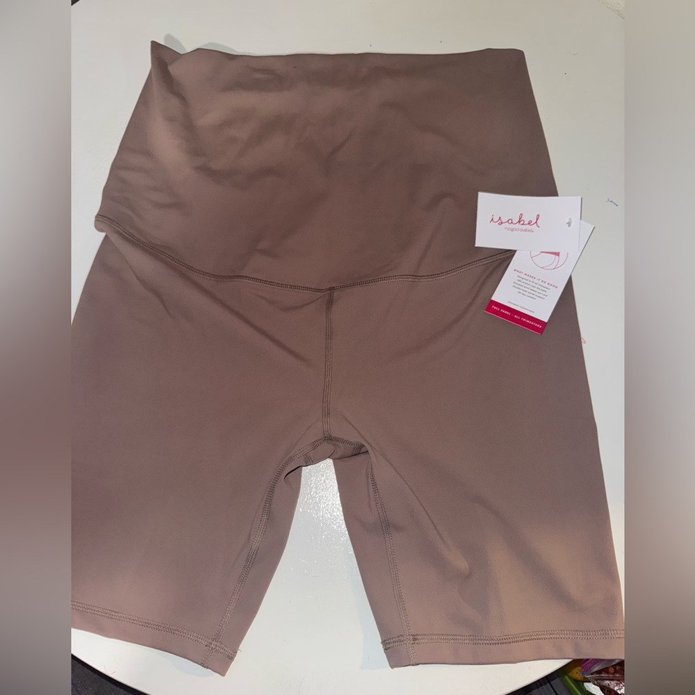 Isabel Maternity by Ingrid & Isabel Tan Bike Shorts